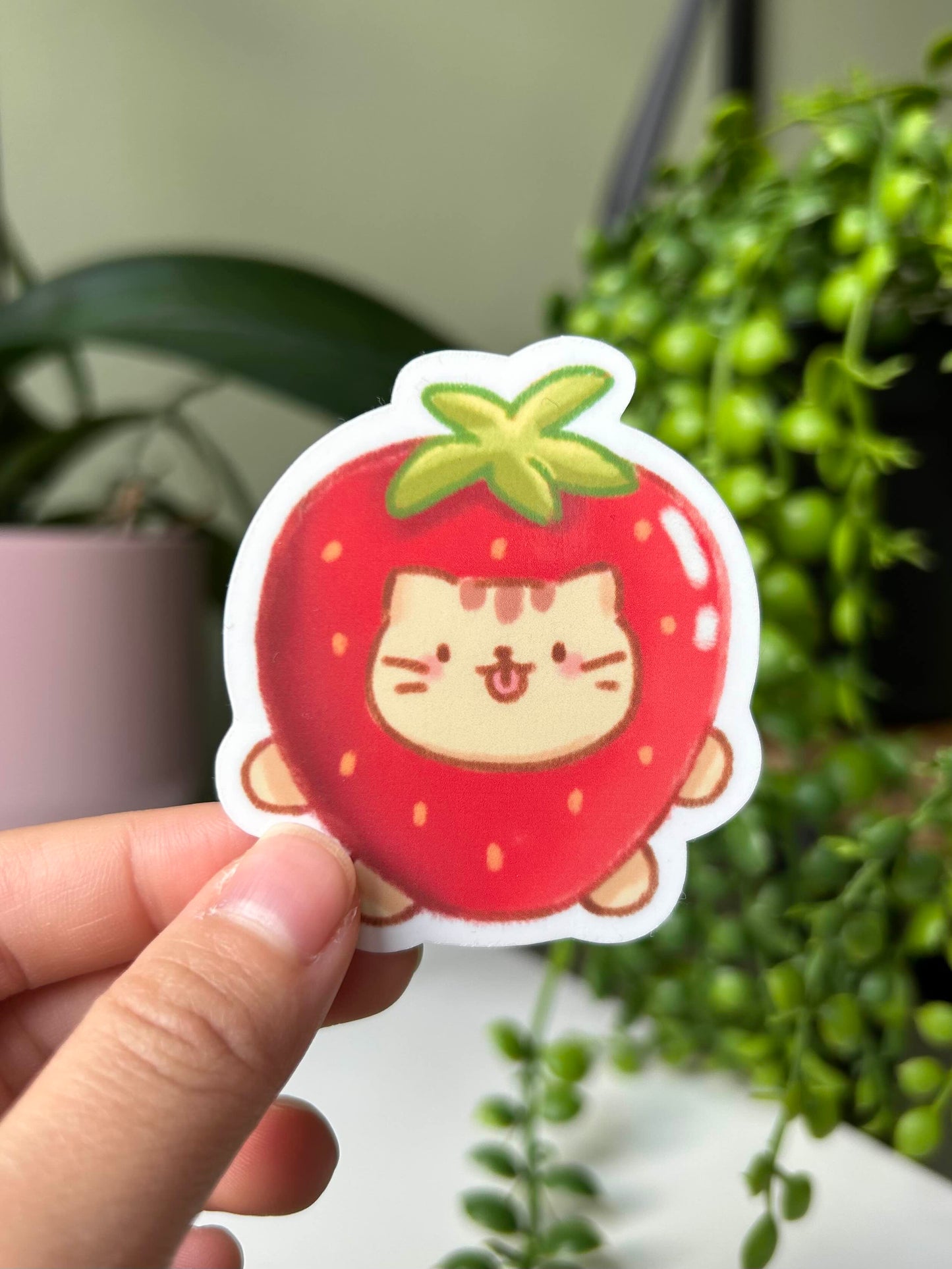 Strawberry Kitty Sticker