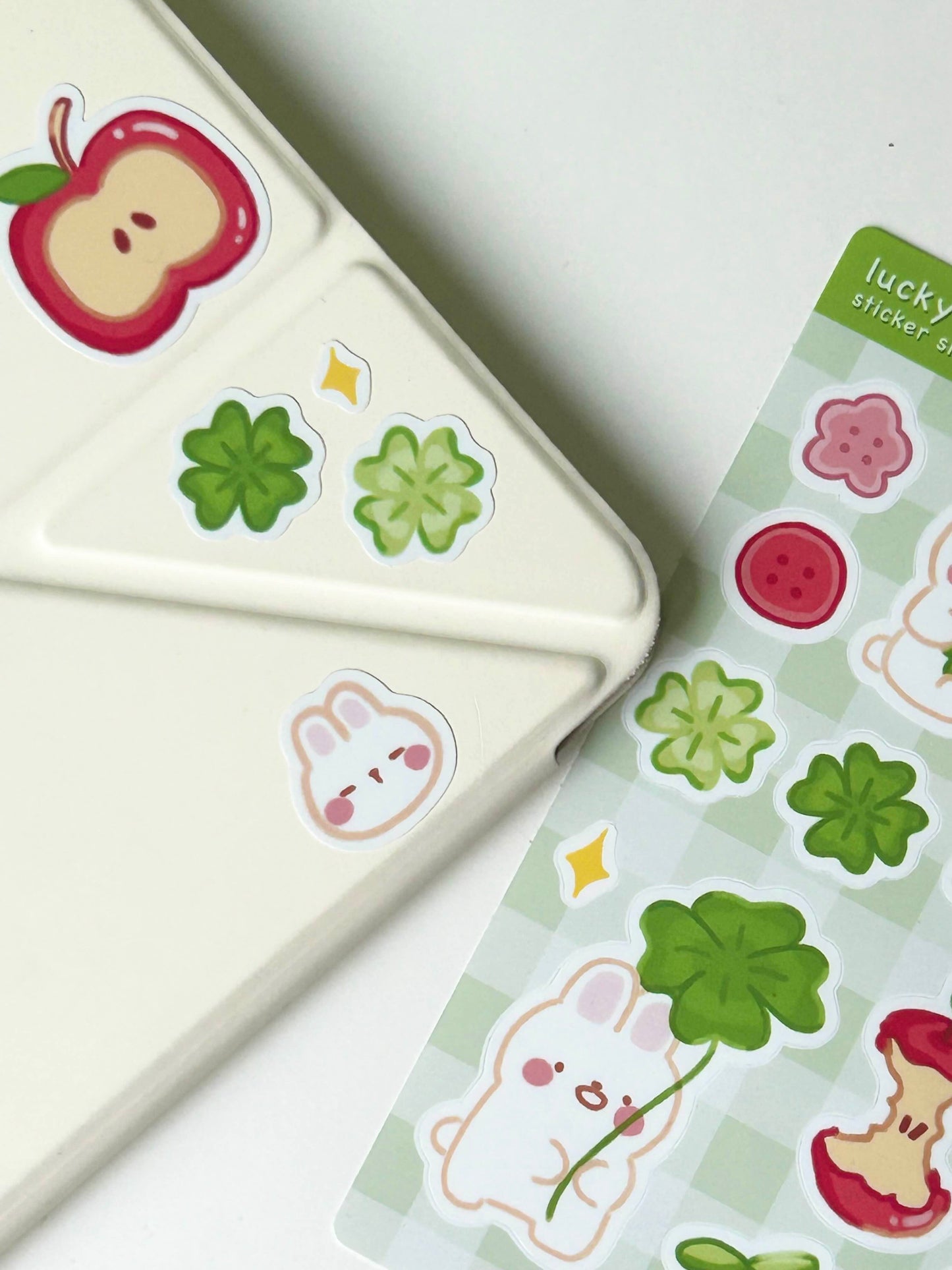 lucky bunny sticker sheet