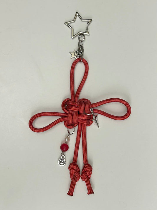 Red Lucky Knot Keychain