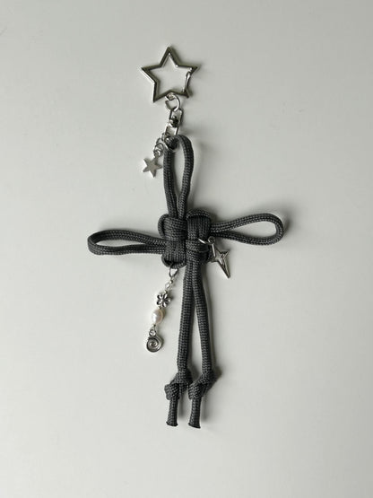 Grey Lucky Knot Keychain