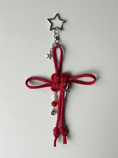 Red Lucky Knot Keychain