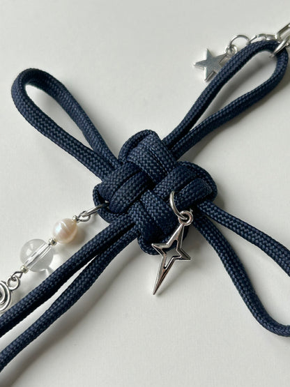 Blue Lucky Knot Keychain