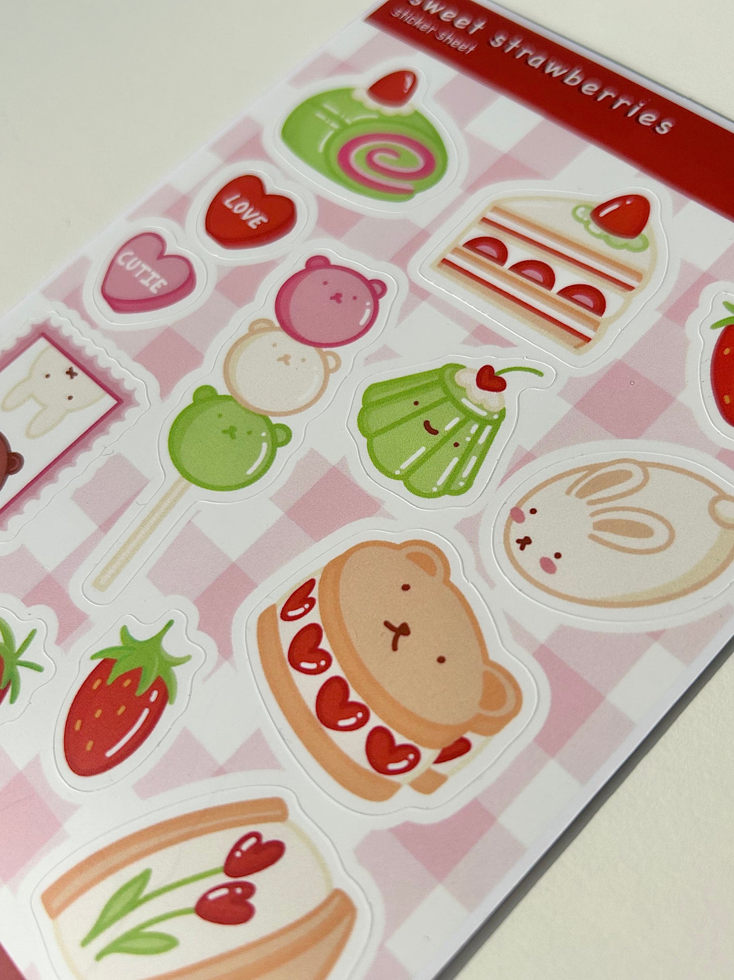 Sweet Strawberries Sticker Sheet