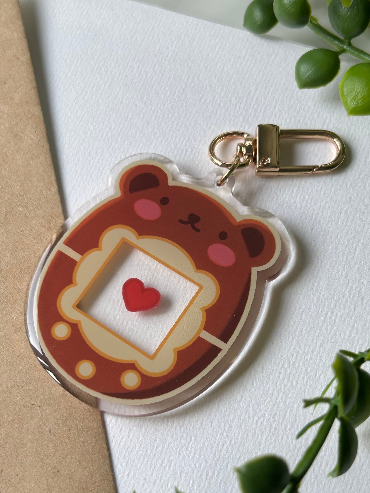 tamagotchi - bear keychain