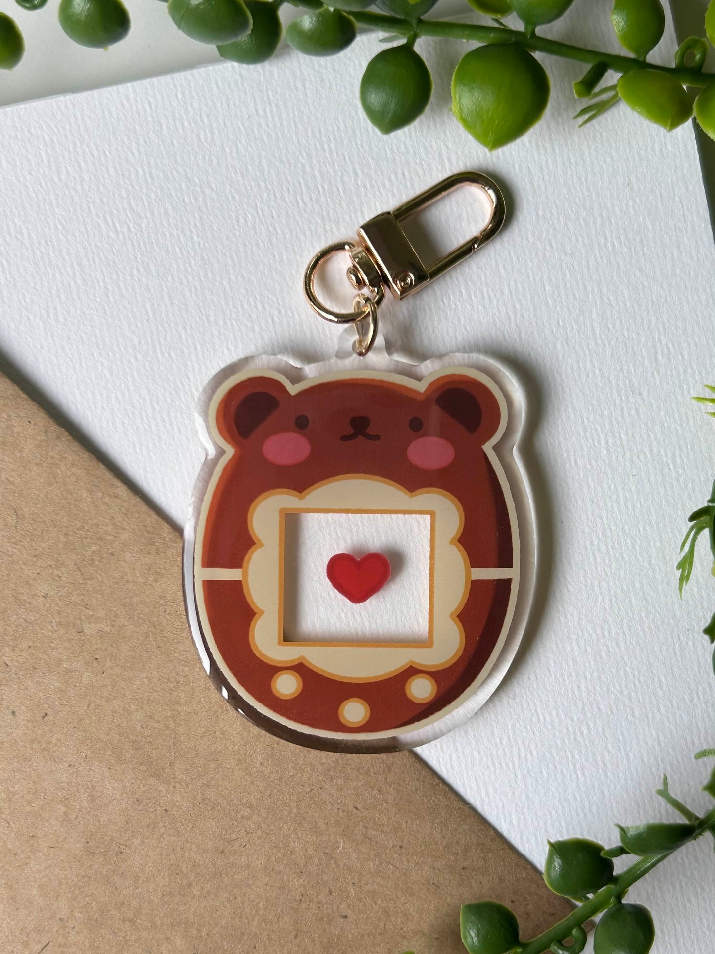 tamagotchi - bear keychain