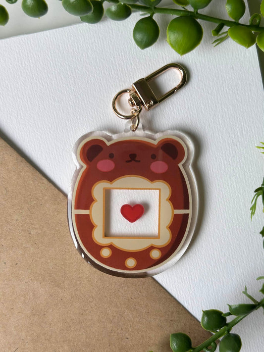 tamagotchi - bear keychain