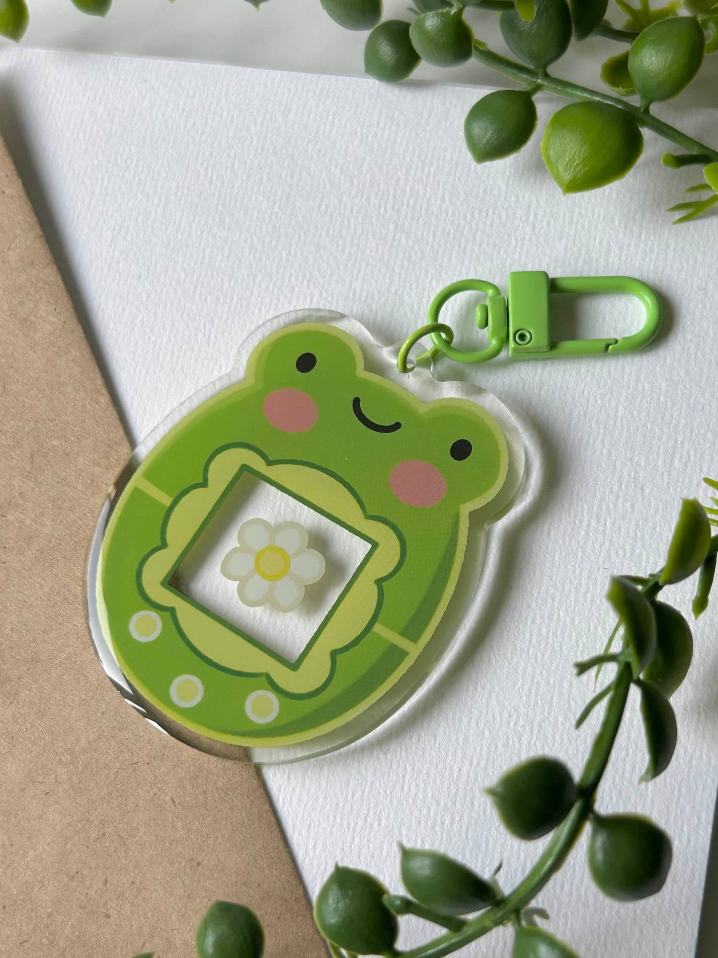 tamagotchi frog keychain