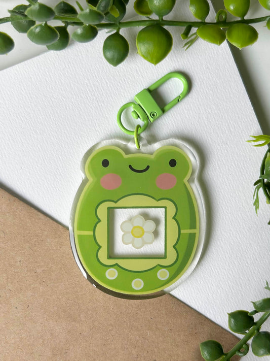 tamagotchi frog keychain