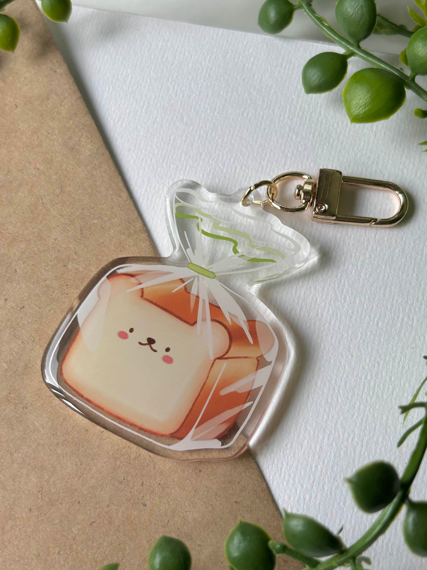 bread bear keychain