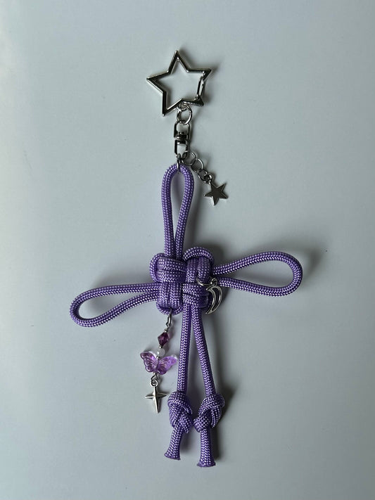 Purple Lucky Knot Keychain