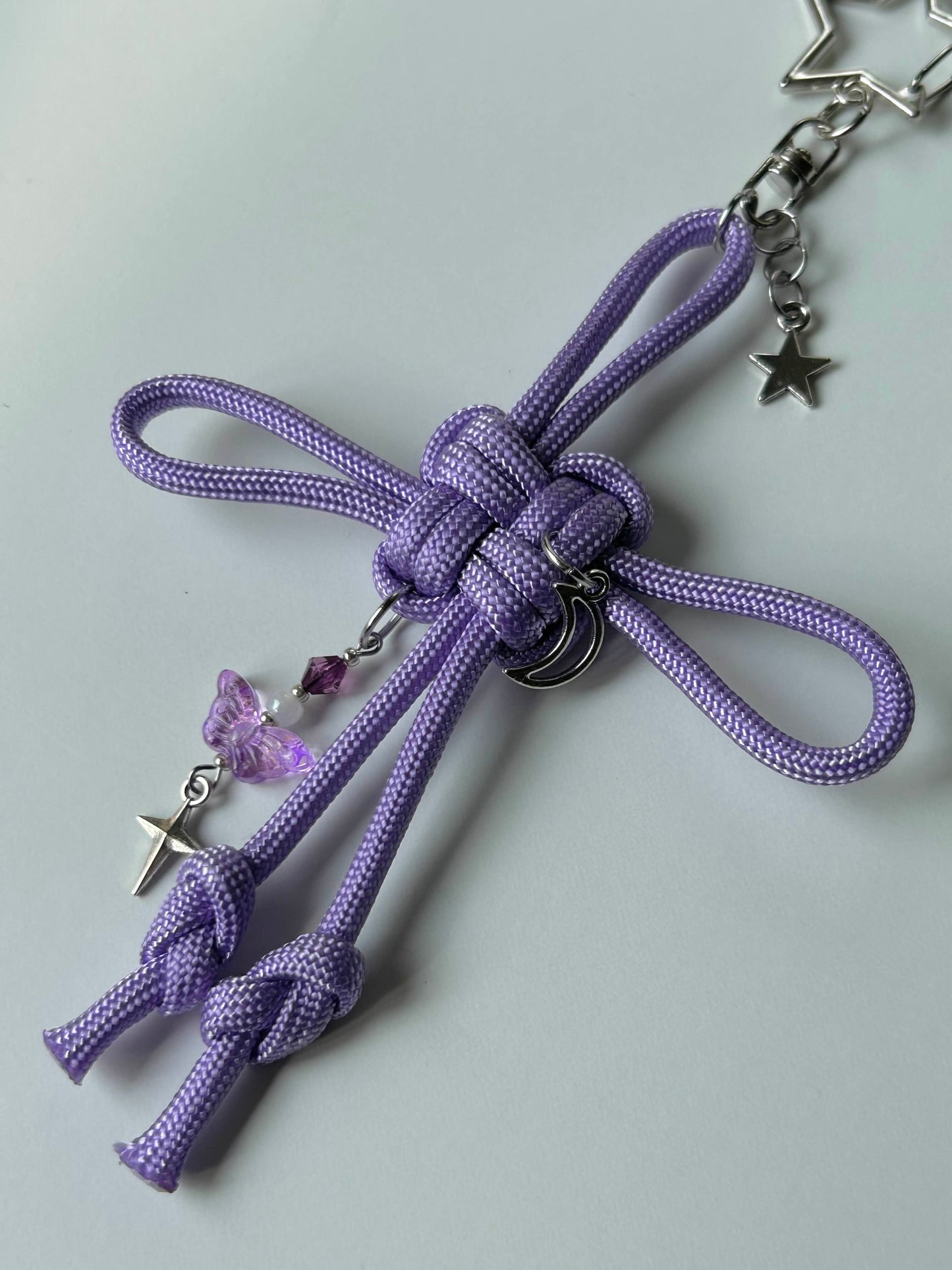 Purple Lucky Knot Keychain