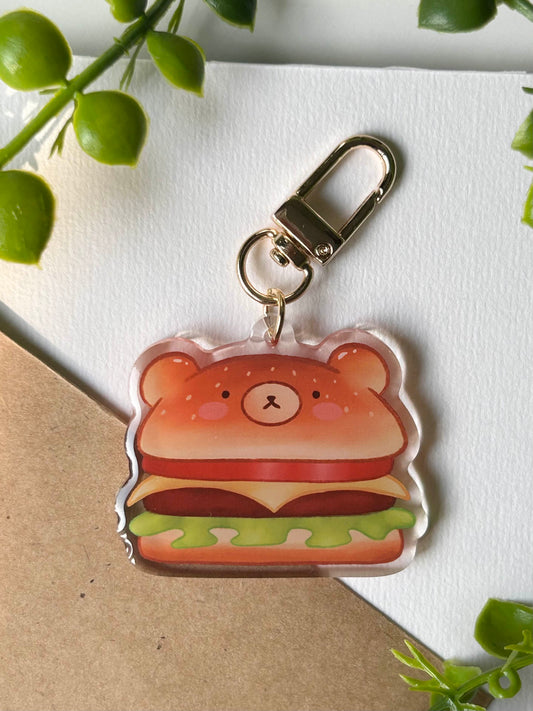 burger bear keychain
