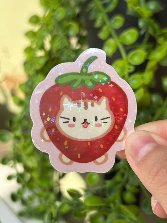Strawberry Kitty Sticker