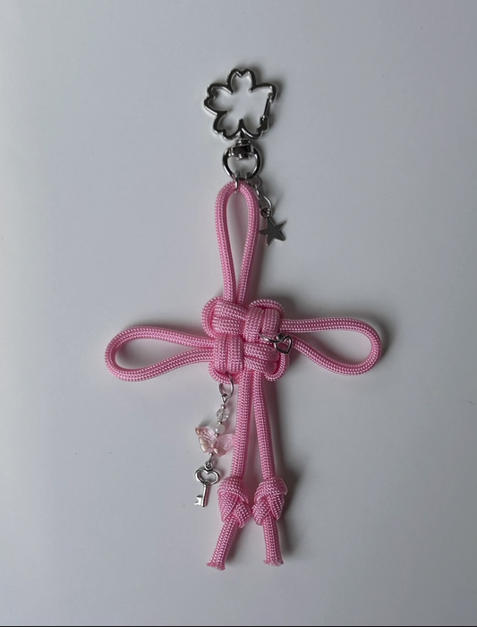 Pink Lucky Knot Keychain
