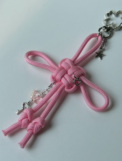 Pink Lucky Knot Keychain